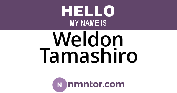 Weldon Tamashiro