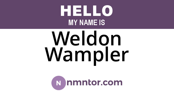 Weldon Wampler