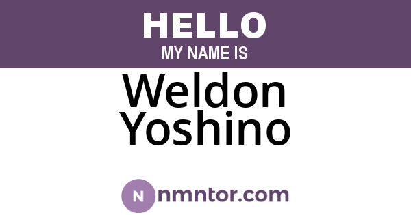 Weldon Yoshino