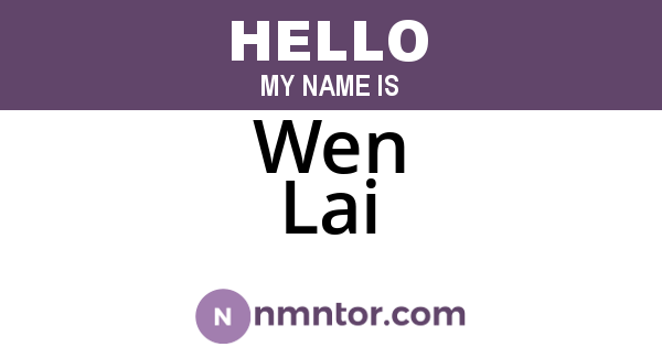Wen Lai