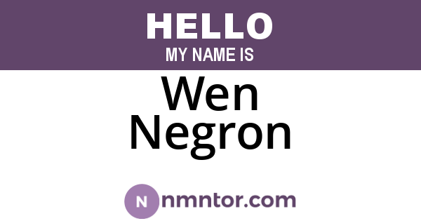 Wen Negron