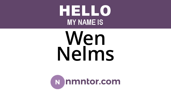 Wen Nelms
