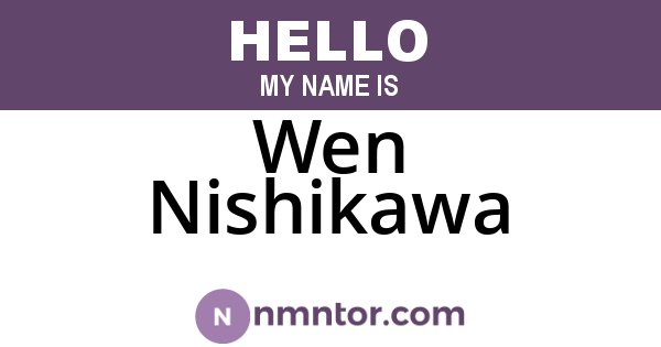 Wen Nishikawa