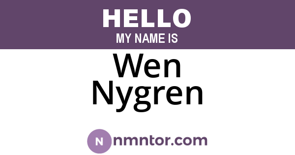 Wen Nygren