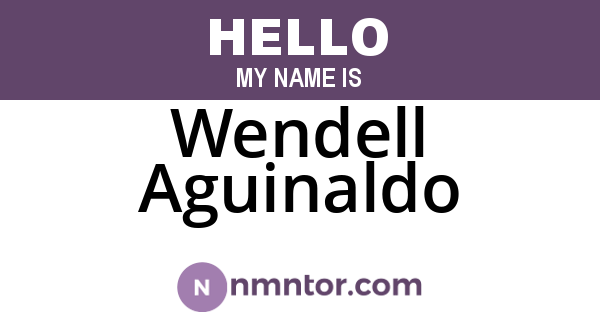 Wendell Aguinaldo