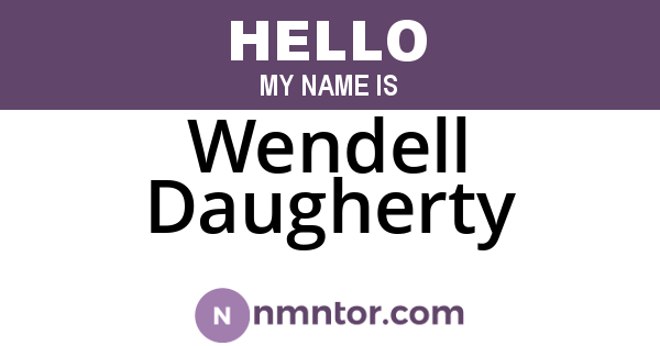 Wendell Daugherty