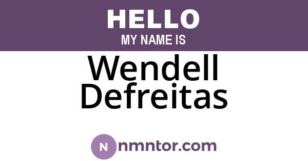 Wendell Defreitas