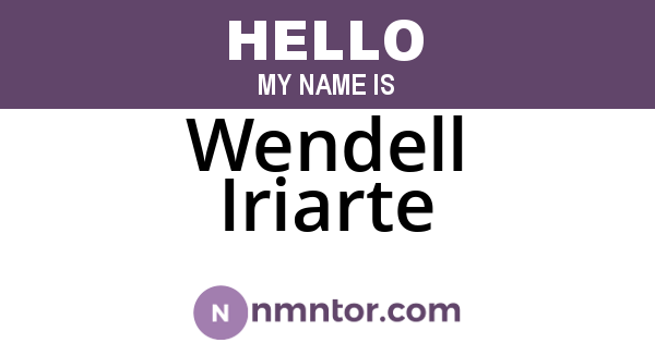 Wendell Iriarte