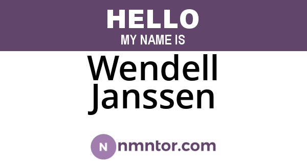 Wendell Janssen