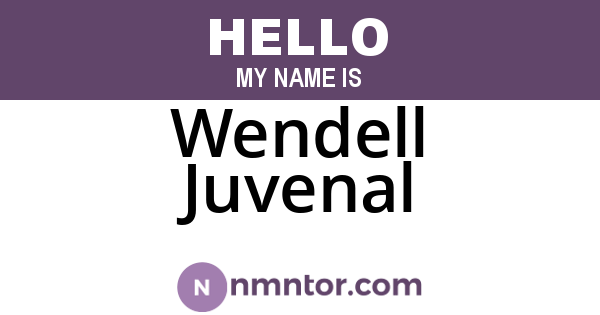 Wendell Juvenal
