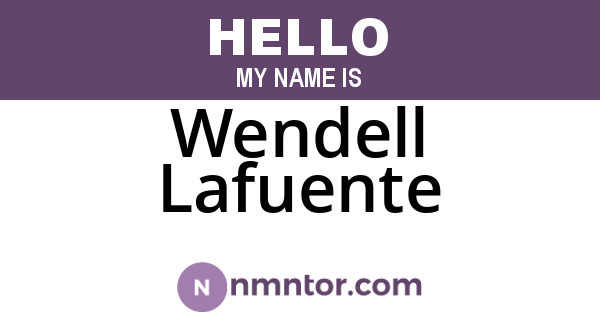 Wendell Lafuente