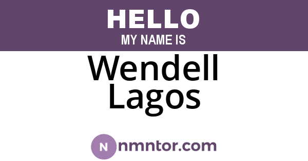 Wendell Lagos