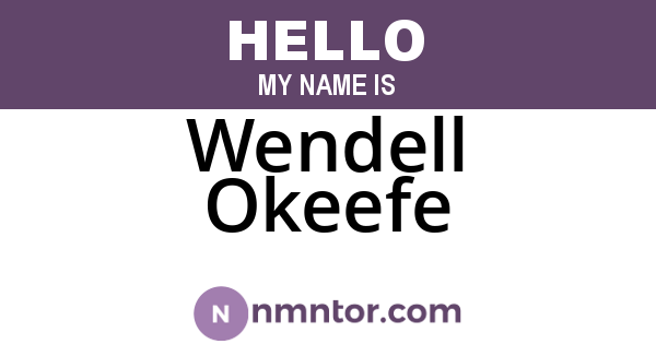 Wendell Okeefe