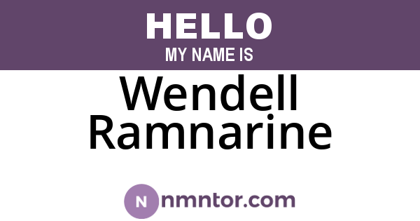 Wendell Ramnarine