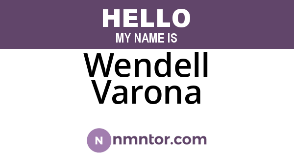 Wendell Varona