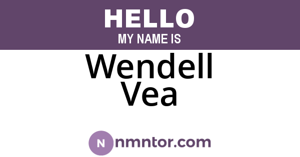 Wendell Vea