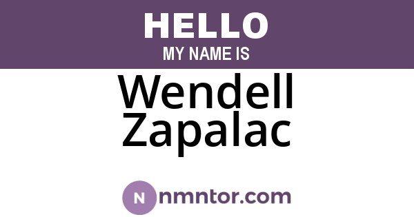 Wendell Zapalac