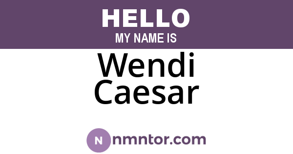 Wendi Caesar