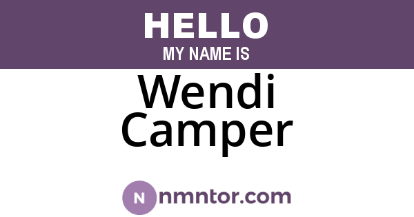 Wendi Camper