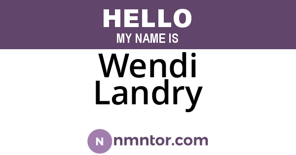 Wendi Landry