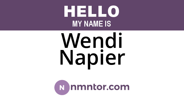 Wendi Napier