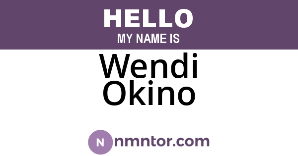 Wendi Okino