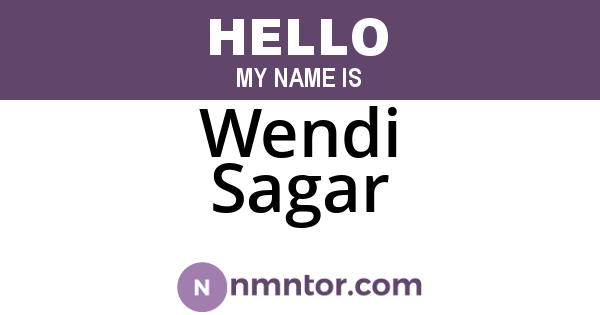 Wendi Sagar