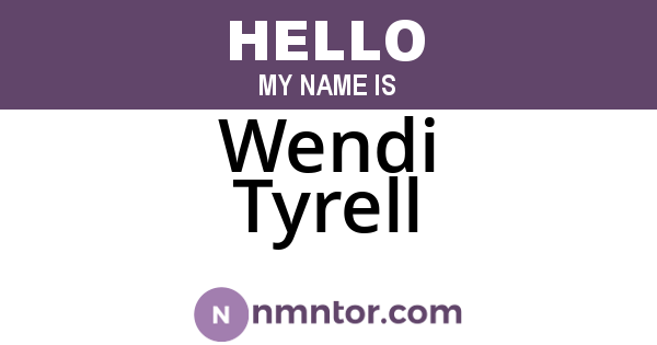 Wendi Tyrell