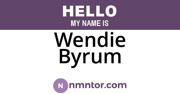 Wendie Byrum