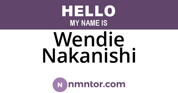 Wendie Nakanishi