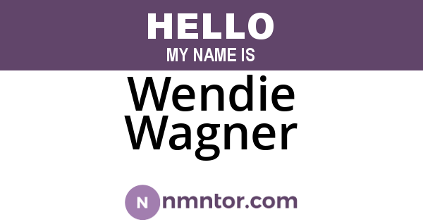 Wendie Wagner
