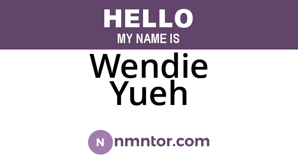 Wendie Yueh