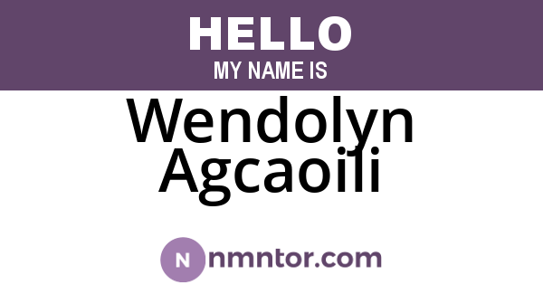 Wendolyn Agcaoili