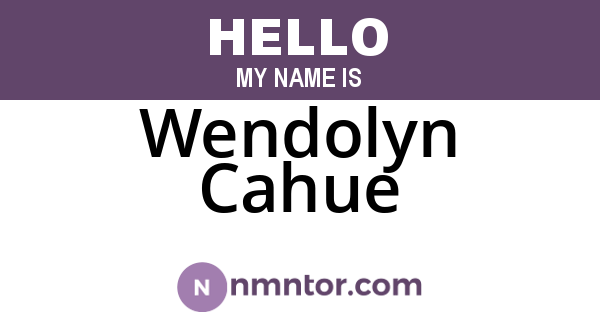 Wendolyn Cahue