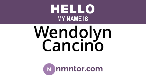 Wendolyn Cancino