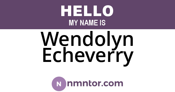 Wendolyn Echeverry