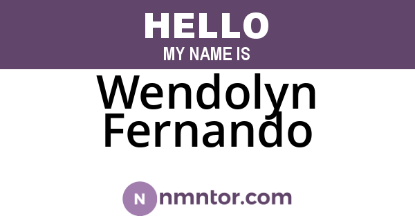 Wendolyn Fernando