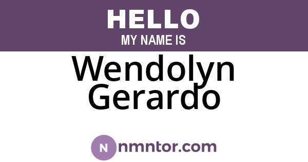 Wendolyn Gerardo