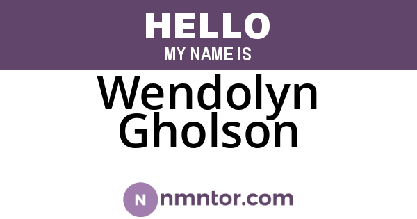 Wendolyn Gholson