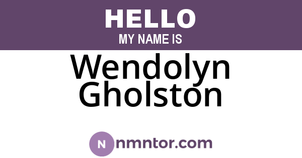 Wendolyn Gholston