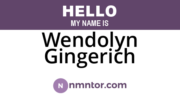 Wendolyn Gingerich