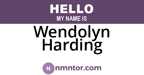 Wendolyn Harding