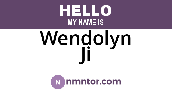 Wendolyn Ji