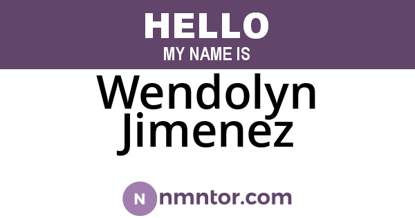 Wendolyn Jimenez