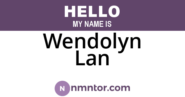 Wendolyn Lan
