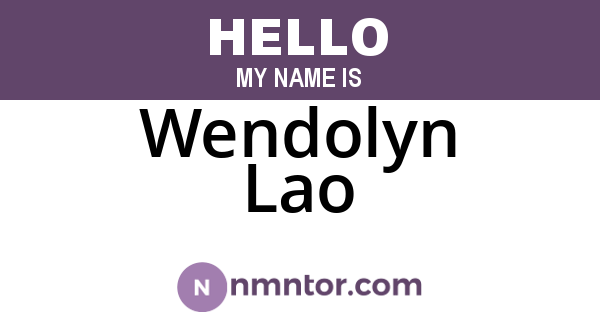 Wendolyn Lao