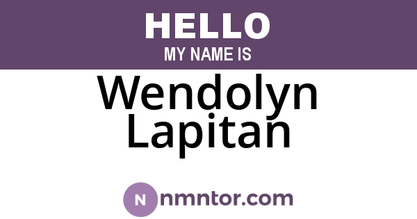 Wendolyn Lapitan