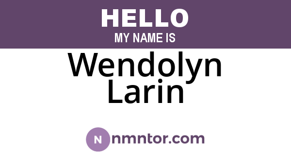 Wendolyn Larin
