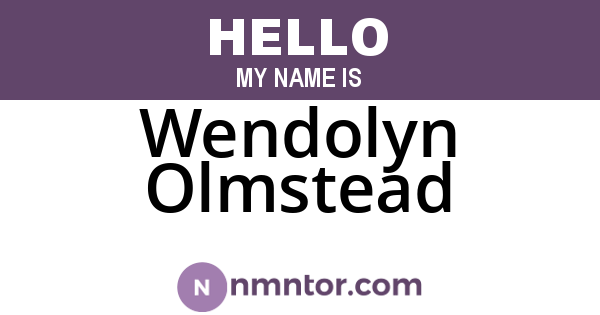 Wendolyn Olmstead