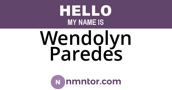 Wendolyn Paredes